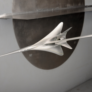 Windtunneltest met een model van Lockheed Martin.
