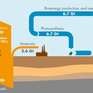 Veel fossiele uitstoot, biomassa is CO2-neutraal.